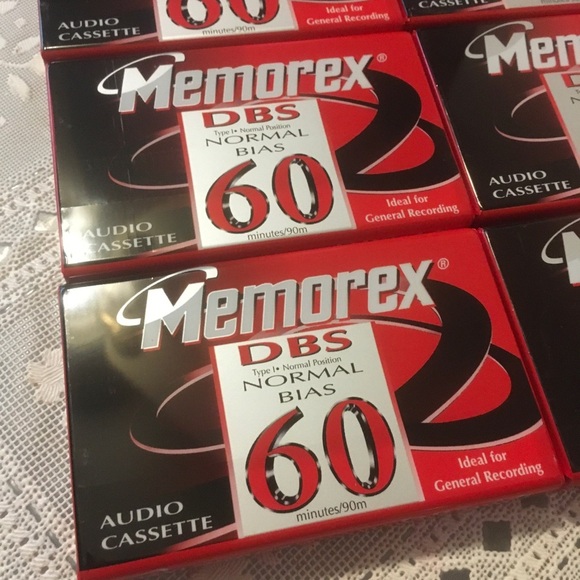 HP 🔥🆕 Memorex DBS 60 Minute Audio Blank Cassette Tapes -Lot of 6 - Picture 2 of 4